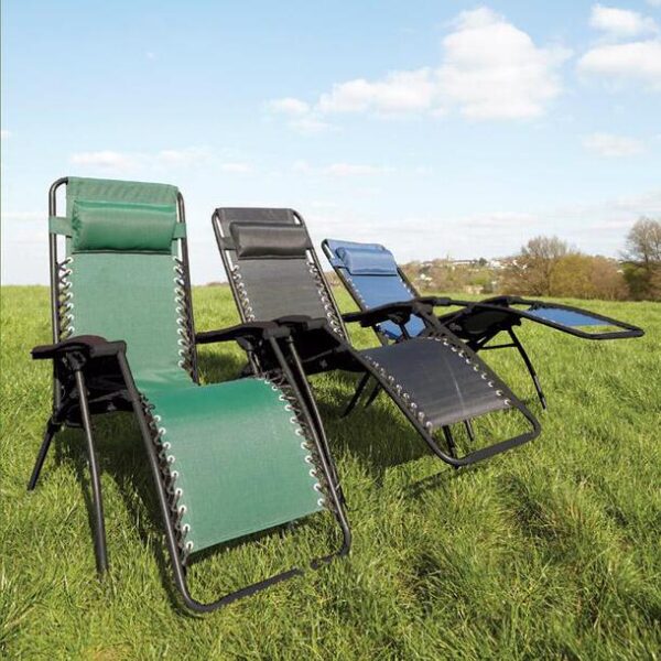Easylife Zero Gravity Garden Recliner in Navy