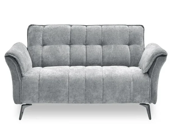 Seconique Amalfi Grey Fabric 2 Seater Sofa