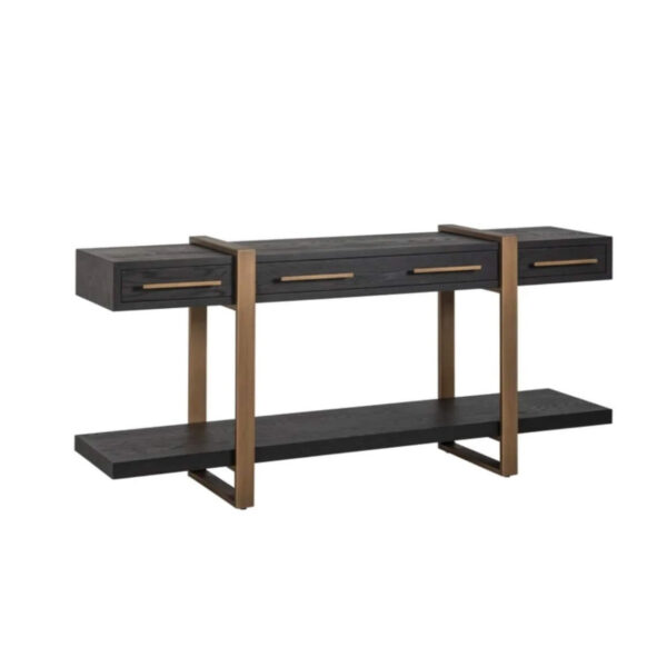 Dark Coffee Brass Detailed Sideboard
