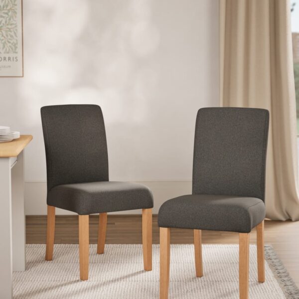 M&S Set of 2 Malton Dining Chairs Charcoal Mix