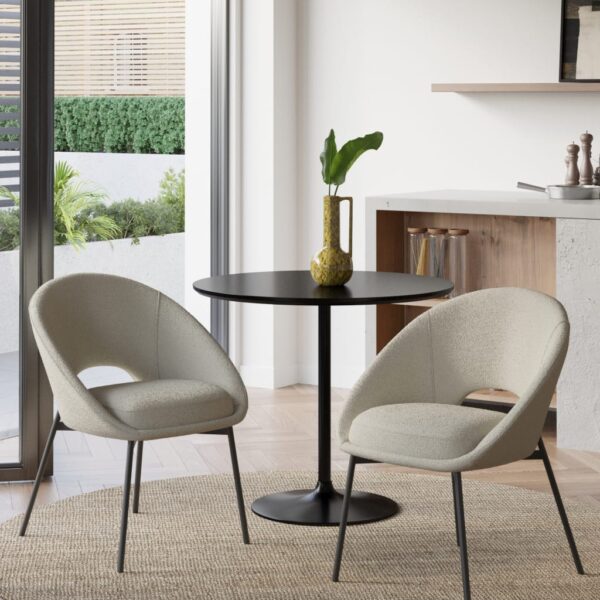 M&S Set of 2 Curve Dining Chairs Soft White