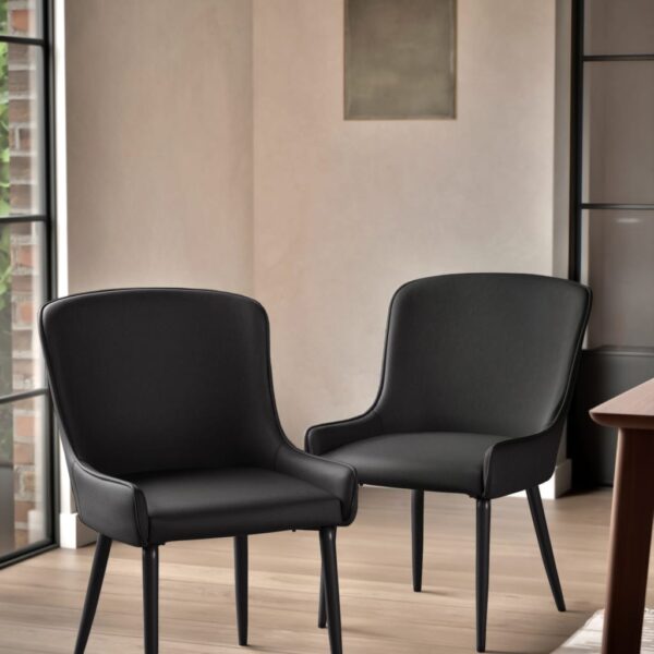 M&S Set of 2 Braxton Dining Chairs Charcoal