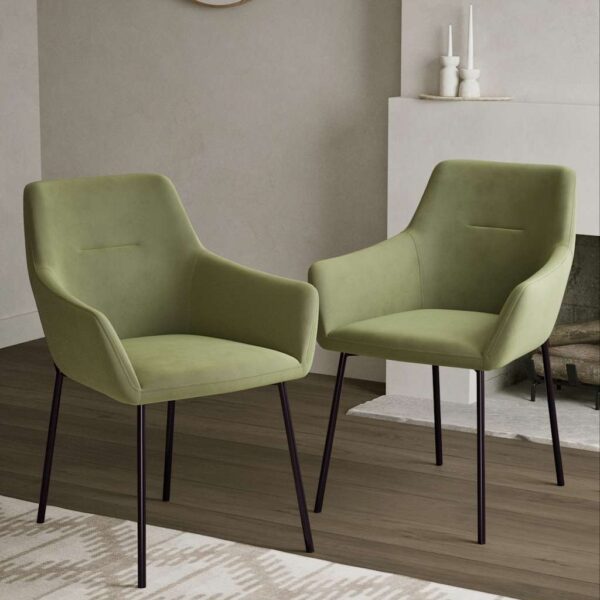 M&S Set of 2 Bradford Dining Chairs Forest Green