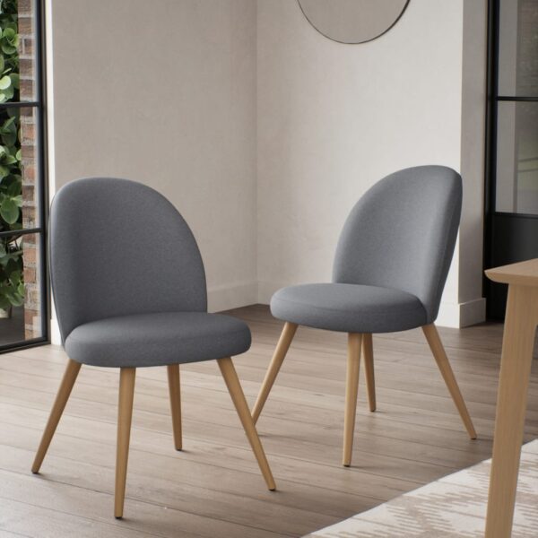 M&S Set of 2 Nord Dining Chairs Mid Grey
