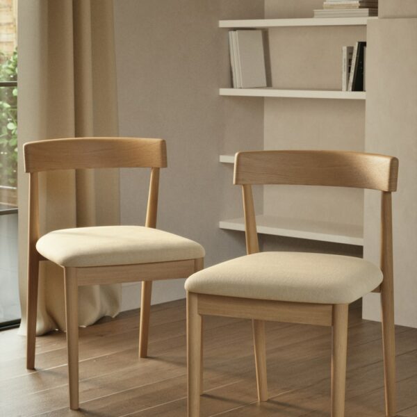 M&S Set of 2 Kai Dining Chairs Natural Mix