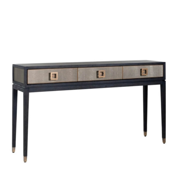 Textured Brass Trim Console Table