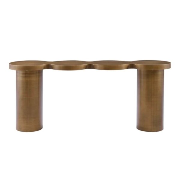 Brushed Gold Console Table