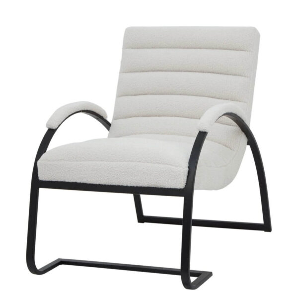 Bouclé Ribbed Occasional Chair