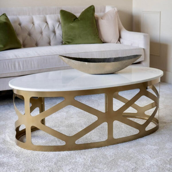 Bronze Finish Coffee Table