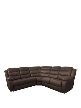 Very Home Rothbury Luxury Faux Leather High Back Manual Recliner Corner Group Sofa