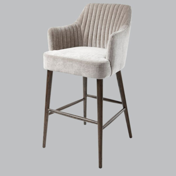 Chenille Latte Finish Bar Stool