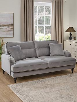 Very Home Victoria 3 Seater Fabric Sofa - Grey - Fsc&Reg; Certified