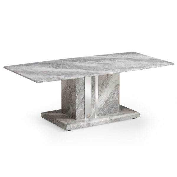 Amarillo Marble Rectangular Coffee Table In Grey