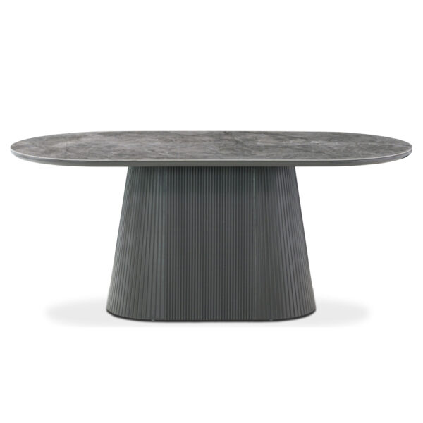 Bedford Sintered Stone Dining Table In Grey