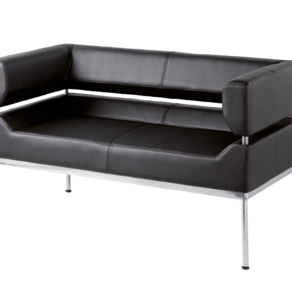 Benotto Leather Reception 2 Seater Office Sofa