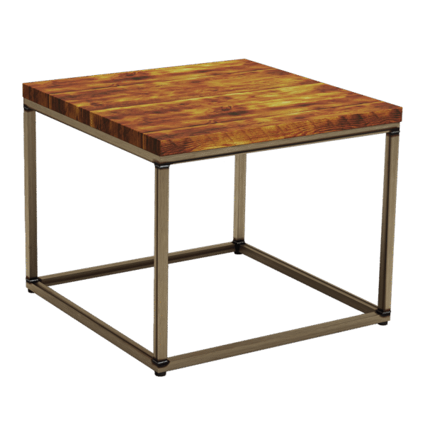 Byron Rustic Pine Square Cafe Bistro Coffee Table