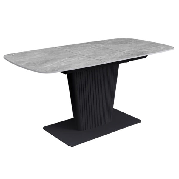 Castle Small Ceramic Extending Dining Table In Light Grey