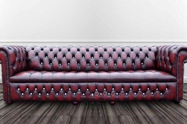 Chesterfield 4 Seater Crystal Diamond Leather Sofa Offer