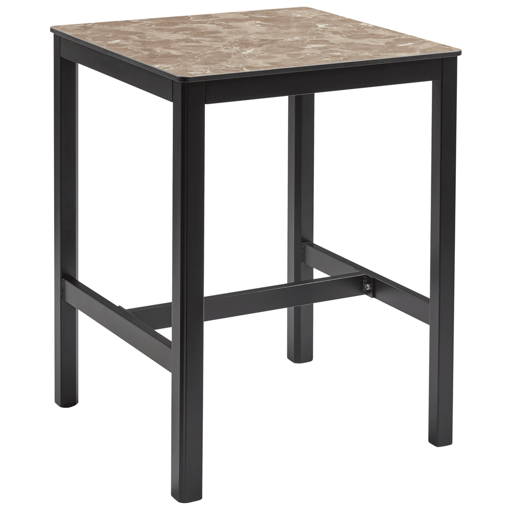 Extro 70cm Wooden Bar Table In Marble Effect