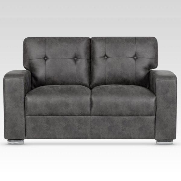 Hobart Fabric 2 Seater Sofa In Dark Grey