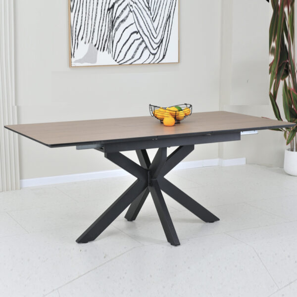 Irmo Small Wooden Extending Dining Table In Ashen Oak