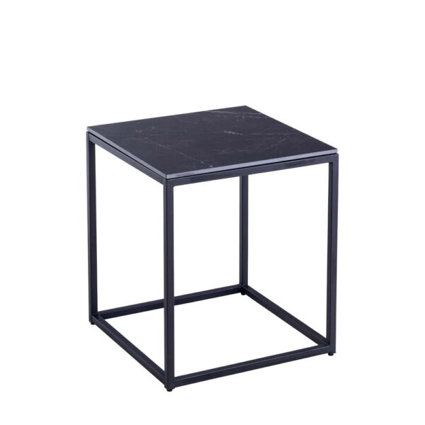 Oslo Black Marble Stone End Table
