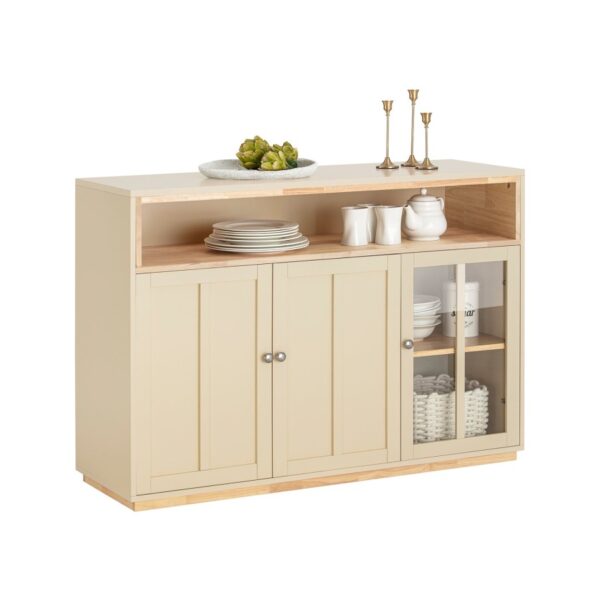 SoBuy FSB80-MI, Sideboard Dining Room Living Room Storage Cabinet Cupboard, Beige