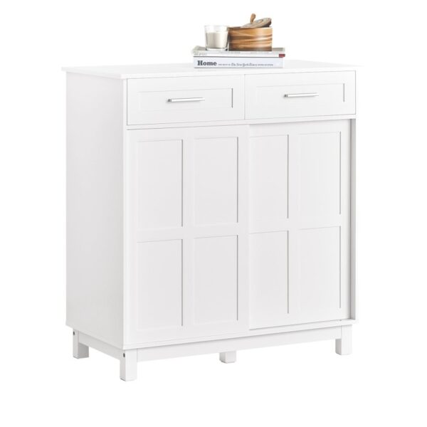SoBuy FSB84-W, Dining Room Living Room Hallway Sideboard Storage Cabinet Cupboard, White